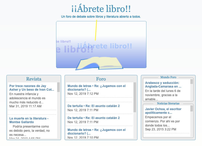Abretelibro.com: un foro de debate sobre libros, autores y literatura abierto a todos